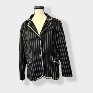 Womens pinstripe black and white blazer 14P